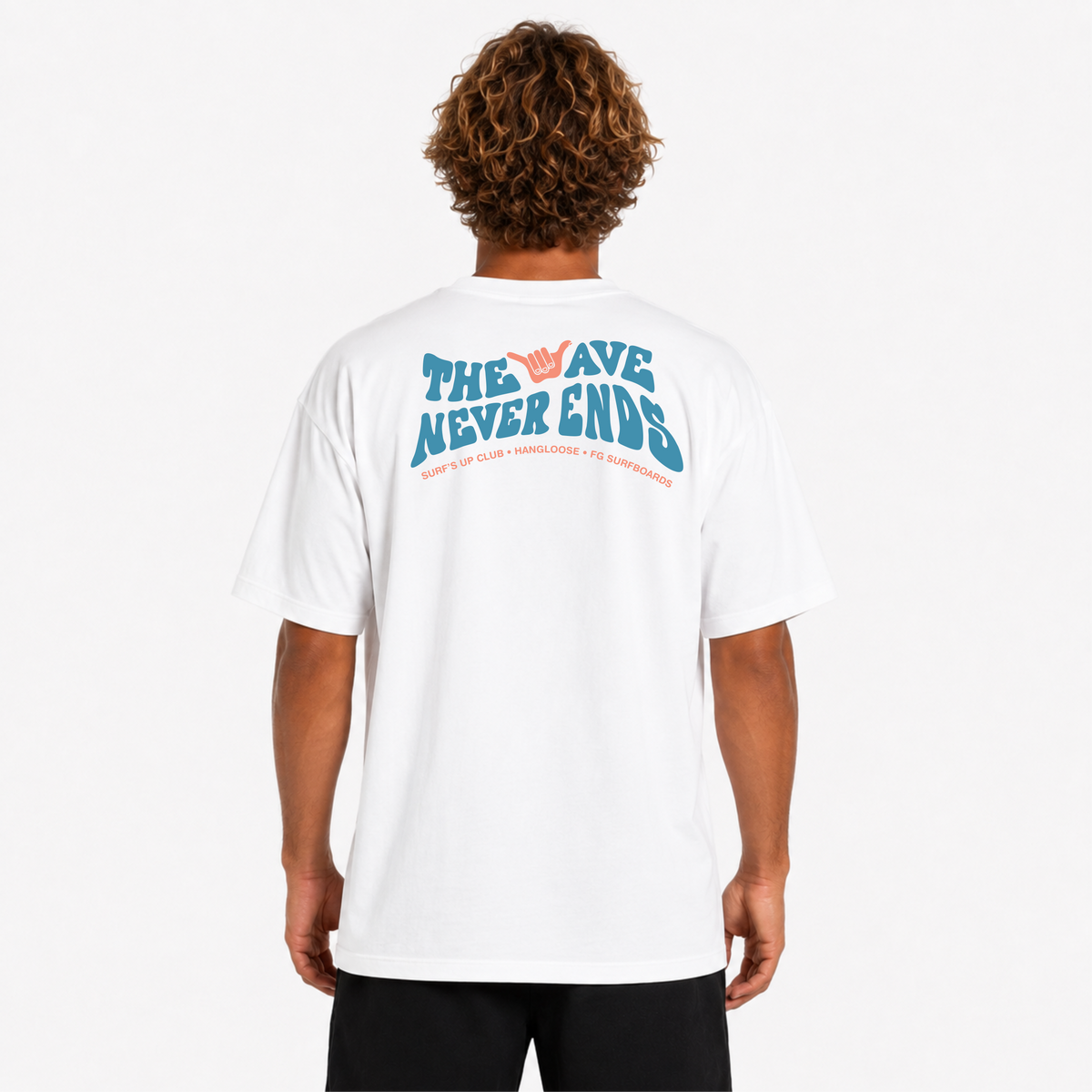 Camiseta The Wave Never Ends Branca | COLLAB HANGLOOSE