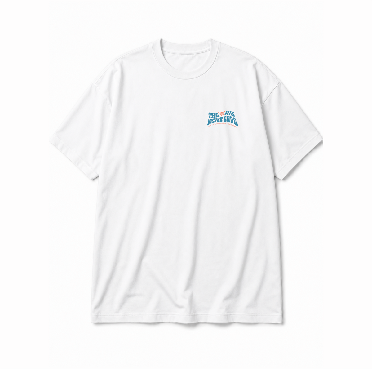 Camiseta The Wave Never Ends Branca | COLLAB HANGLOOSE
