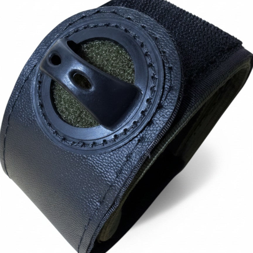 Surf's Up Shop black neoprene ankle strap leash with swivel for maximum safety and comfort during surfing.